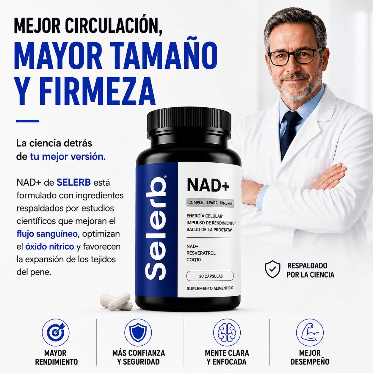 Selerb NAD+ | Complejo Masculino 12 en 1