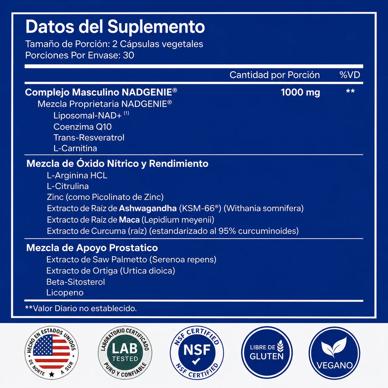 Selerb NAD+ | Complejo Masculino 12 en 1