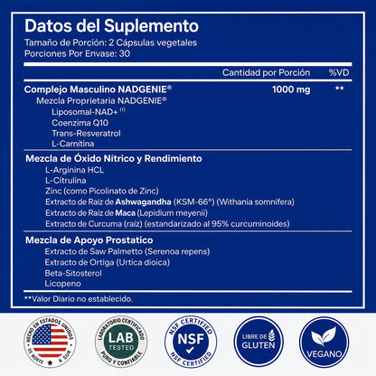 Selerb NAD+ | Complejo Masculino 12 en 1