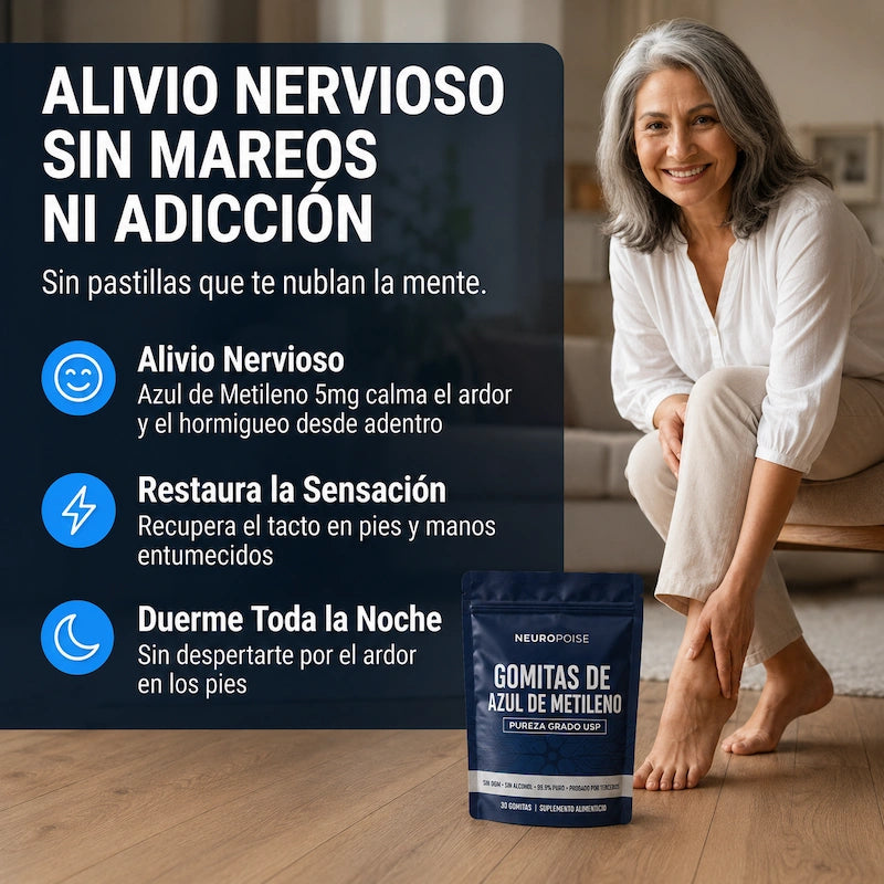 Gomitas de azul de metileno para el alivio del dolor nervioso