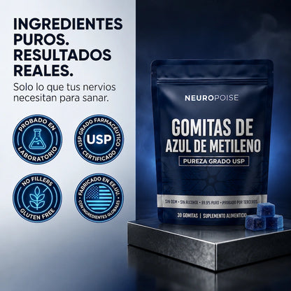 Gomitas de azul de metileno para el alivio del dolor nervioso